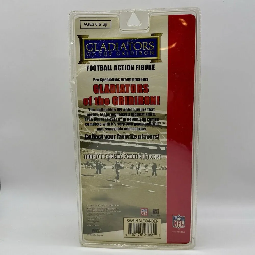 2006 Seahawks #37 Shaun Alexander Blue‎ Jersey Gladiators of the Gridiron Figure